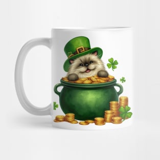 St Patricks Day Himalayan Cat Mug